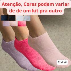 Kit 3 Meias Soquete color